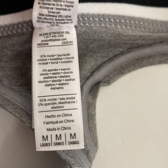 American Apparel heather gray thong in medium.  2 pack NEW $35 - Picture 4 of 4